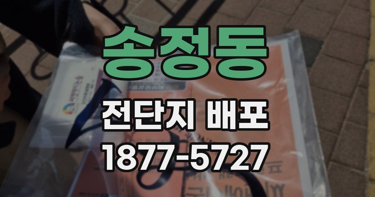 송정동 전단지 배포