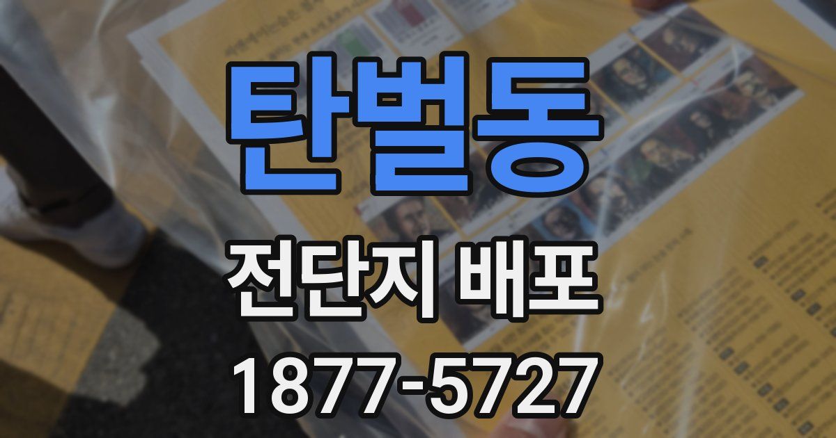 탄벌동 전단지 배포