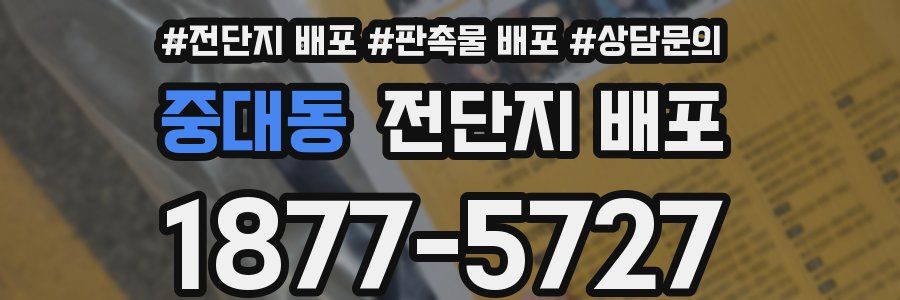 중대동 전단지 배포