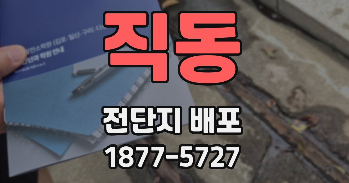 직동 전단지 배포