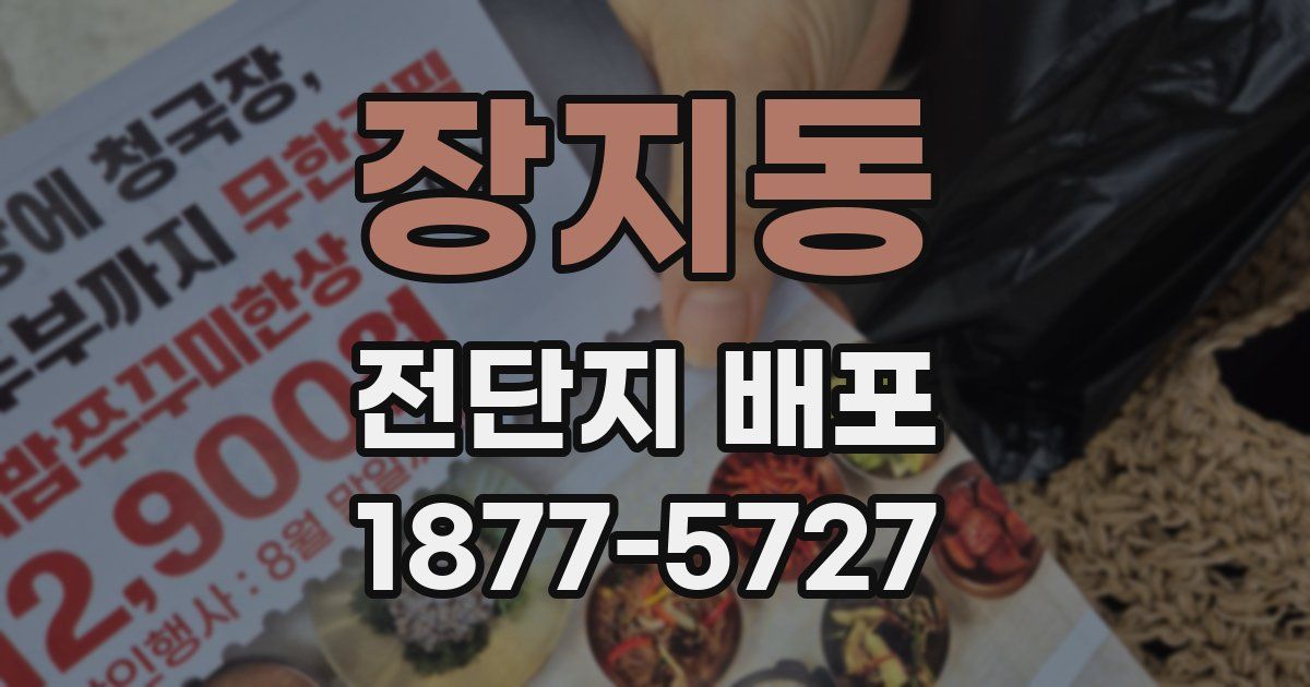 장지동 전단지 배포