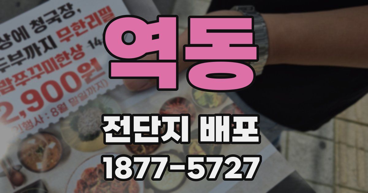 역동 전단지 배포