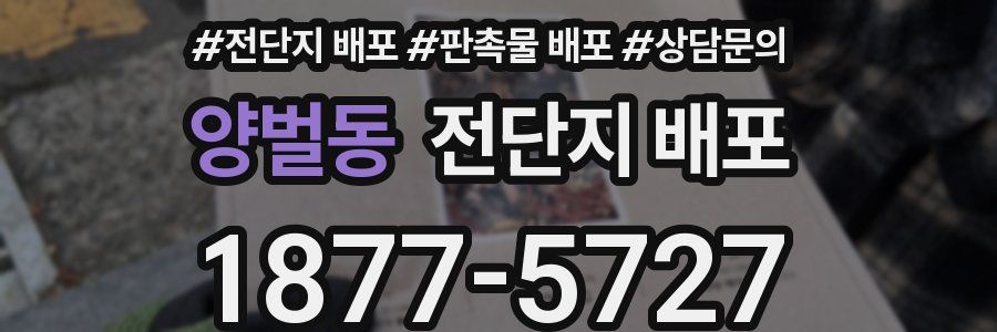 양벌동 전단지 배포