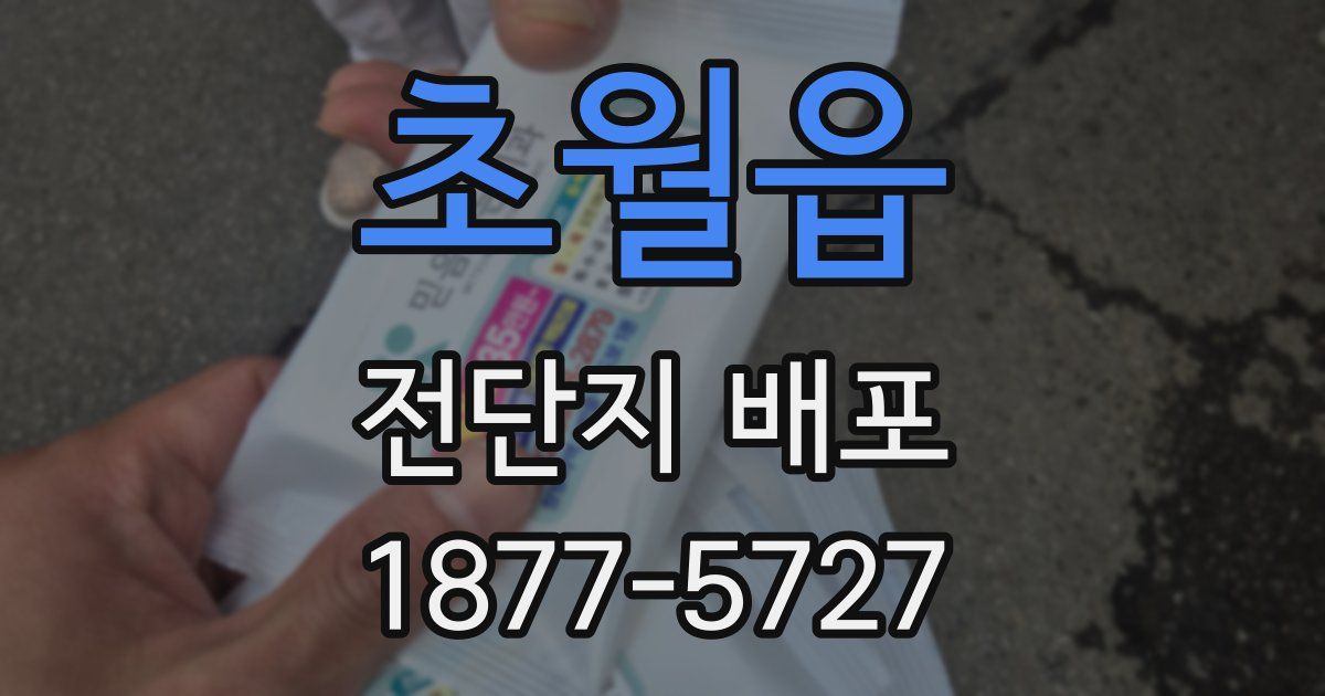 초월읍 전단지 배포