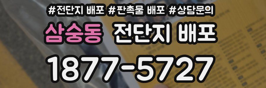 삼숭동 전단지 배포
