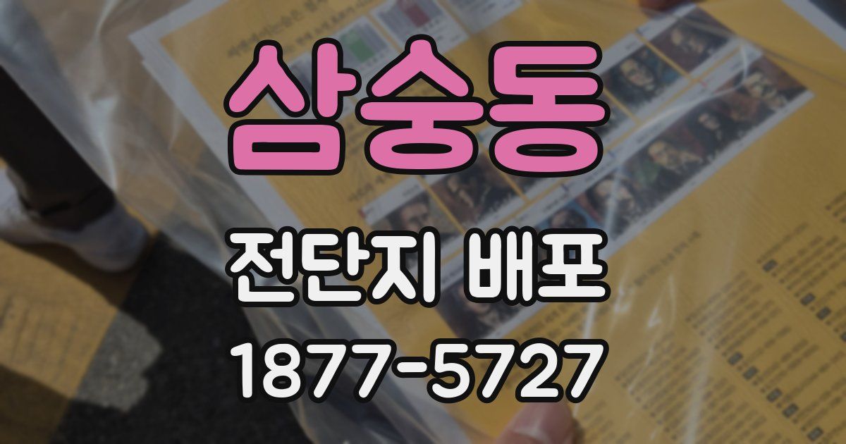삼숭동 전단지 배포