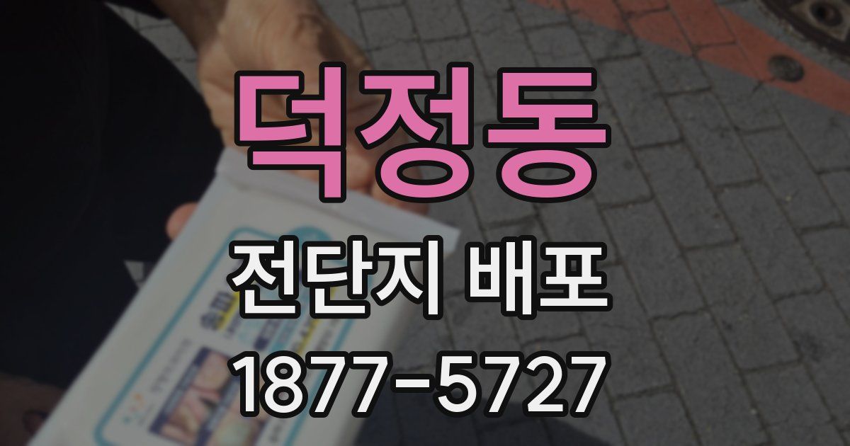 덕정동 전단지 배포