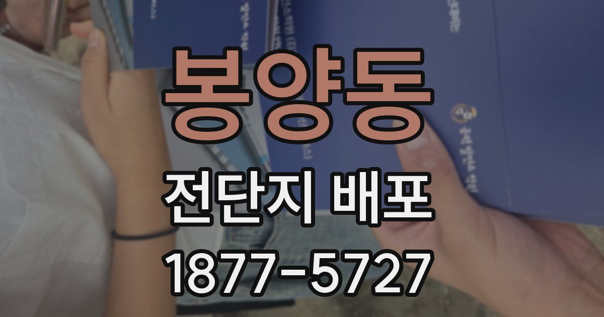 봉양동 전단지 배포