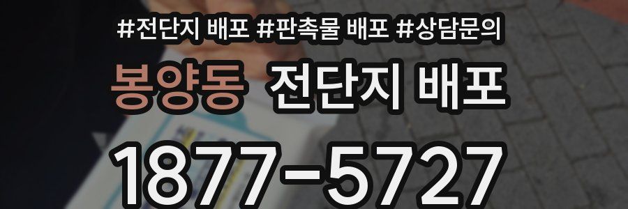 봉양동 전단지 배포