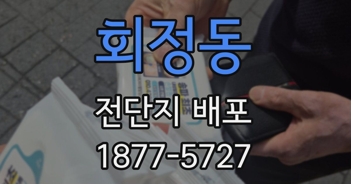 회정동 전단지 배포