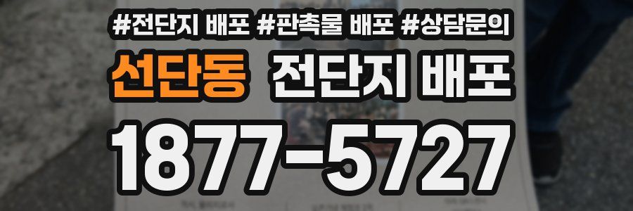 선단동 전단지 배포