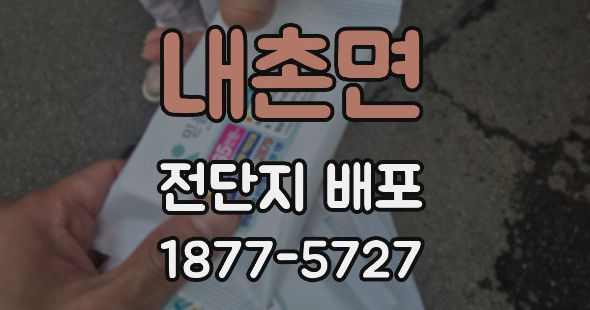내촌면 전단지 배포