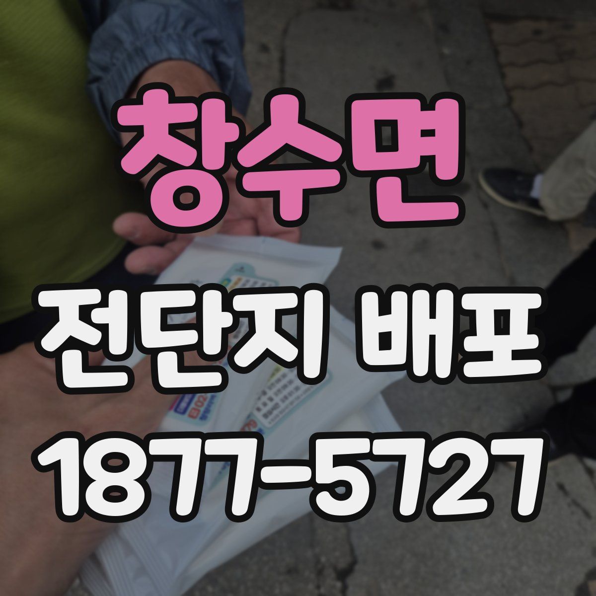 창수면 전단지 배포