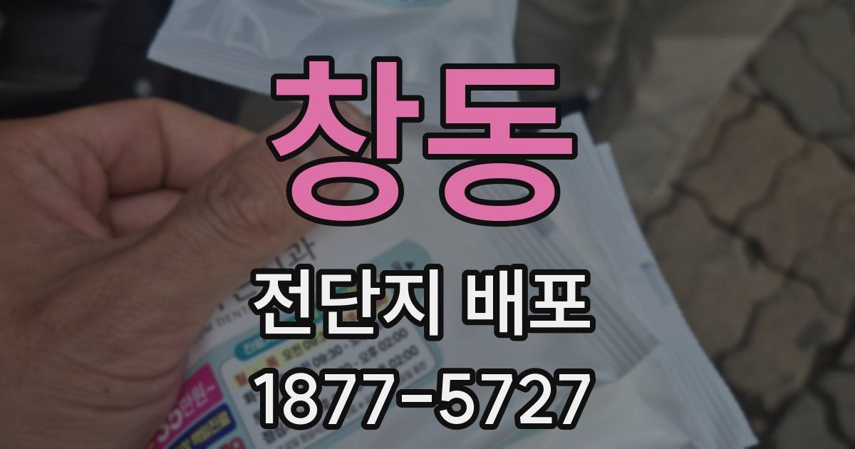 창동 전단지 배포