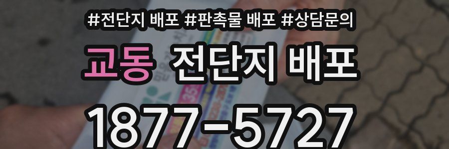 교동 전단지 배포