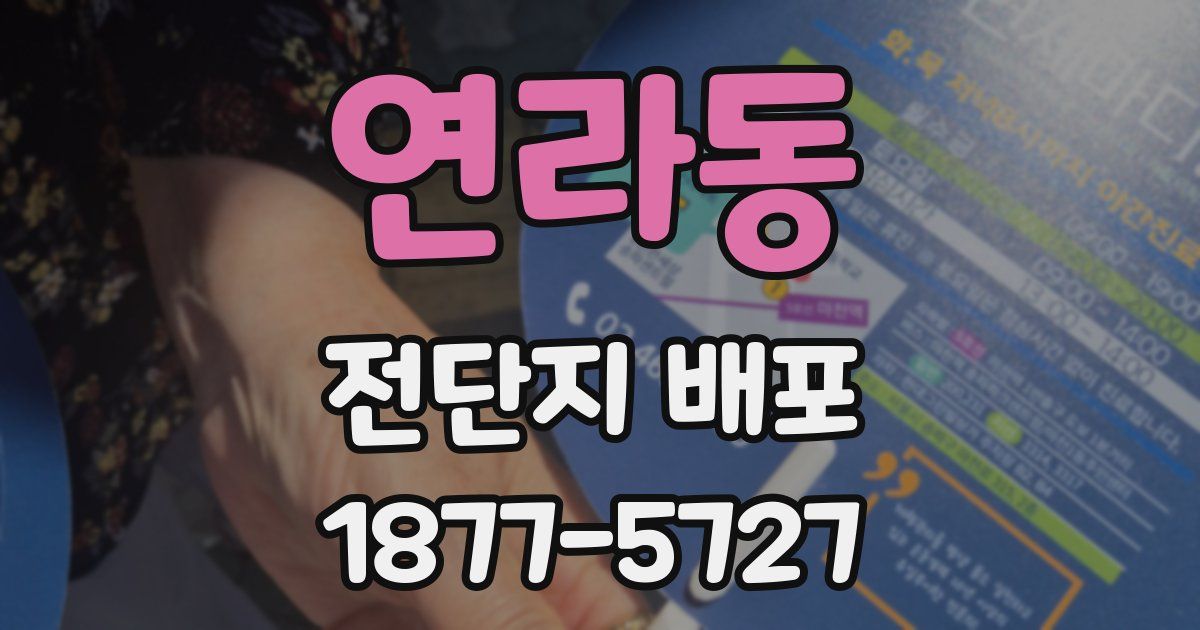 연라동 전단지 배포