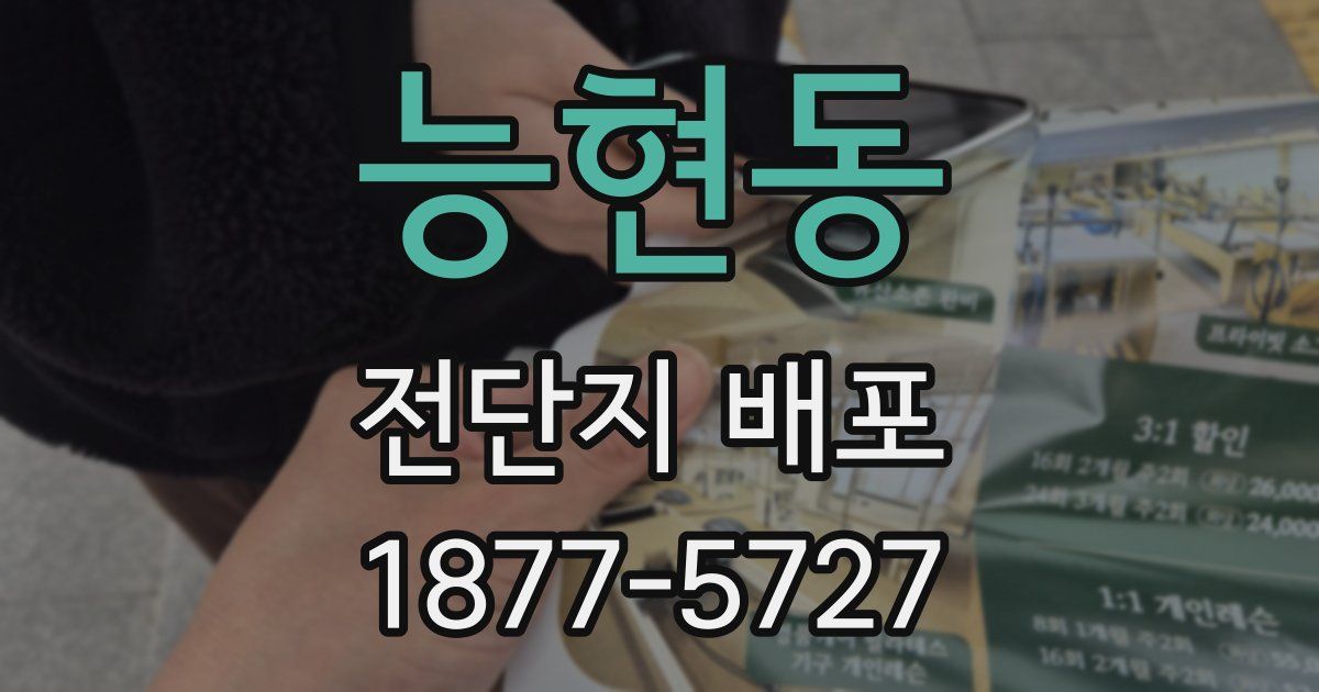 능현동 전단지 배포