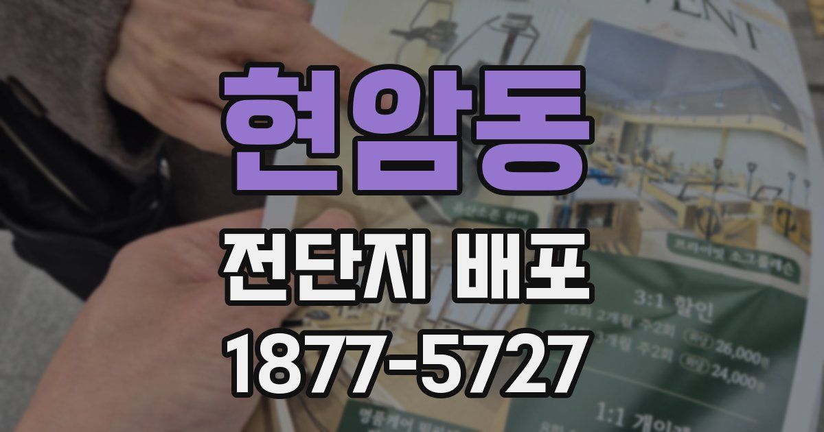 현암동 전단지 배포
