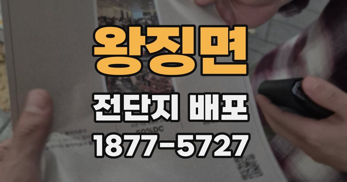 왕징면 전단지 배포