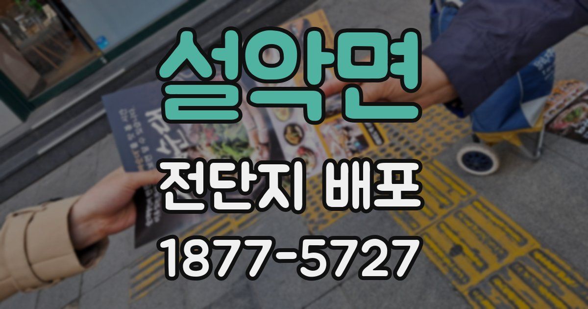 설악면 전단지 배포