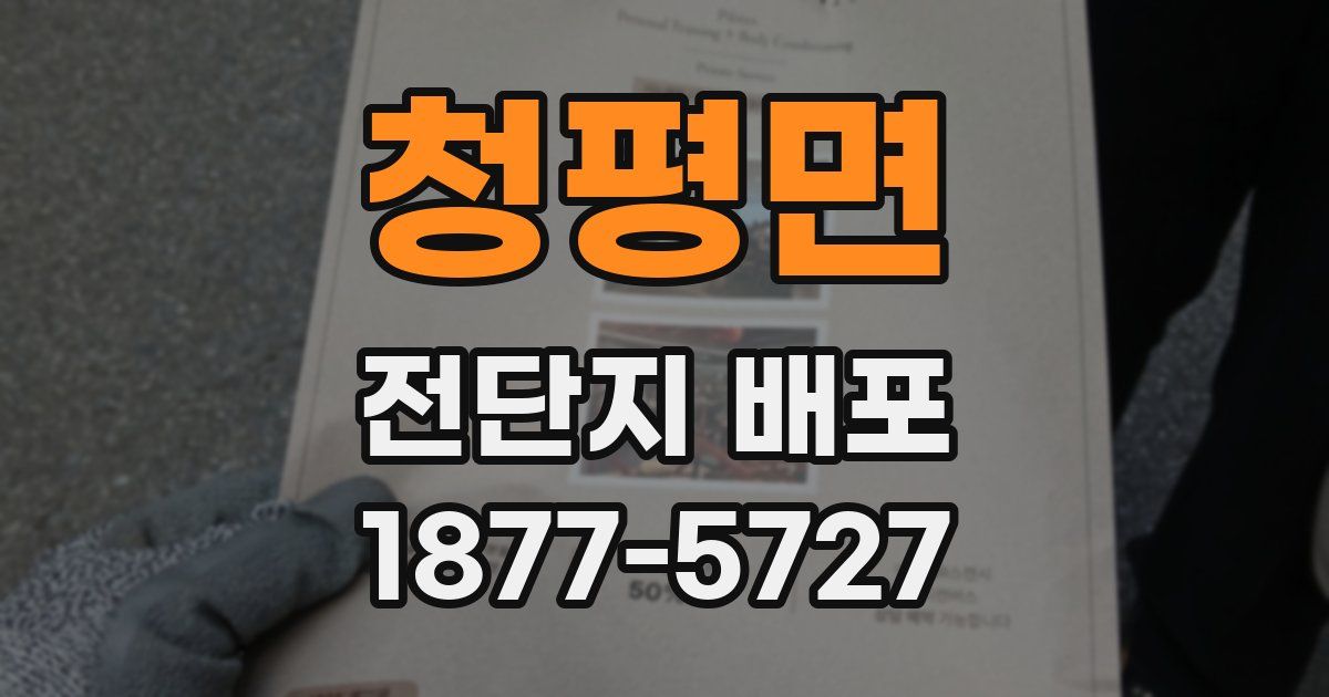 청평면 전단지 배포