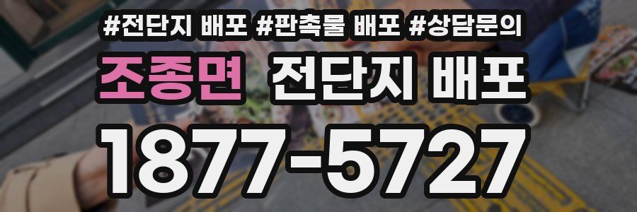 조종면 전단지 배포