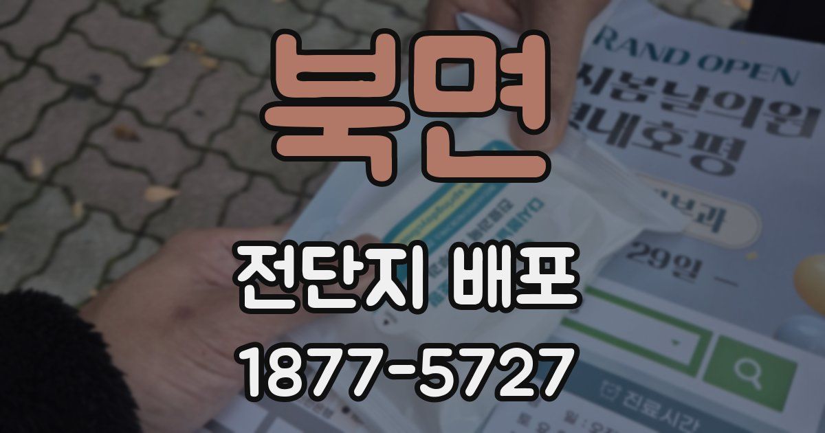 북면 전단지 배포