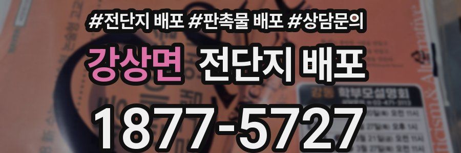 강상면 전단지 배포