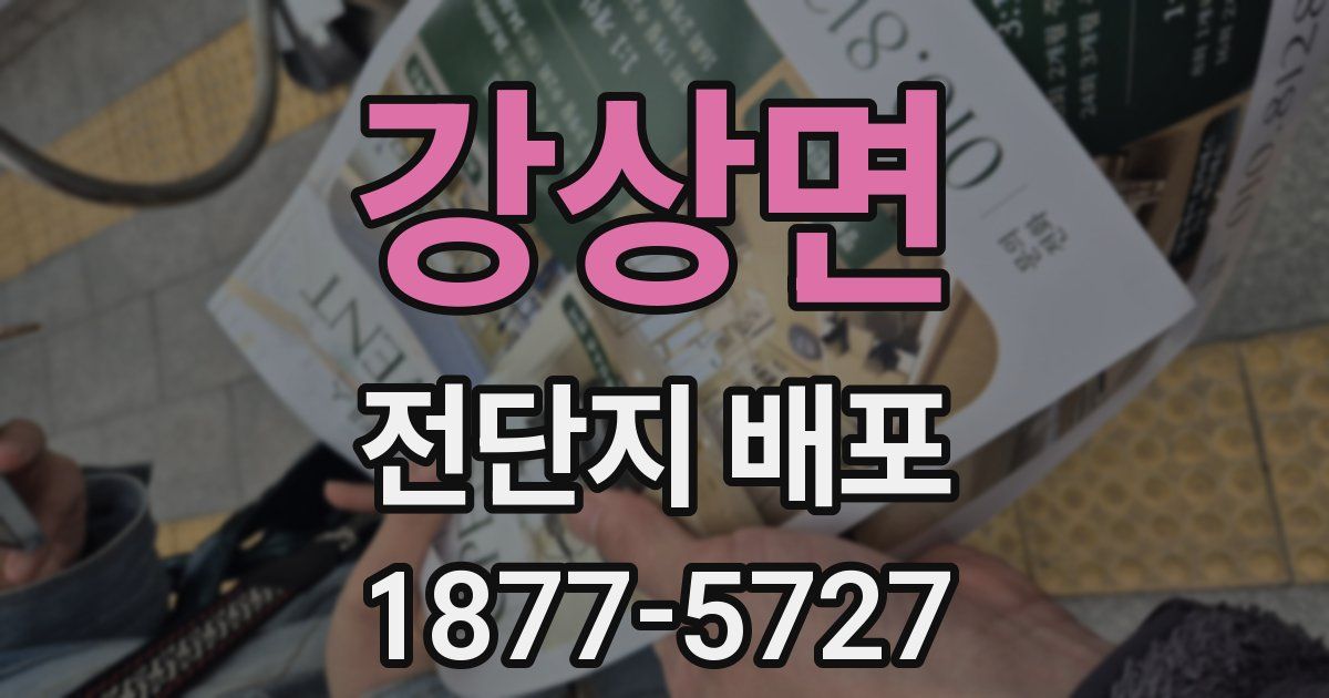 강상면 전단지 배포