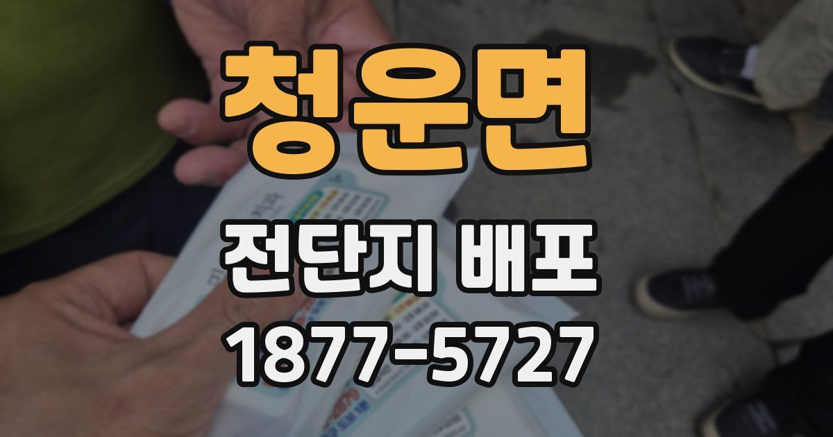 청운면 전단지 배포