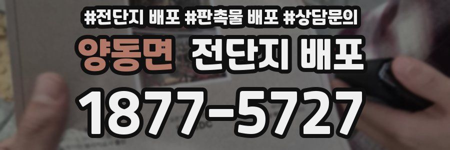 양동면 전단지 배포