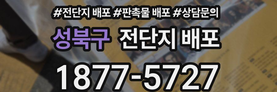 성북구 전단지 배포