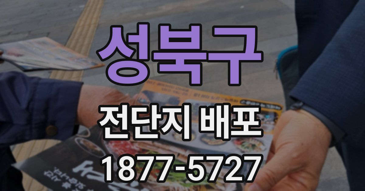 성북구 전단지 배포