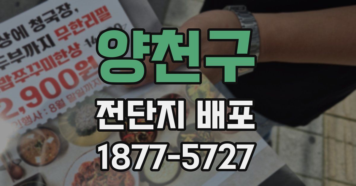 양천구 전단지 배포