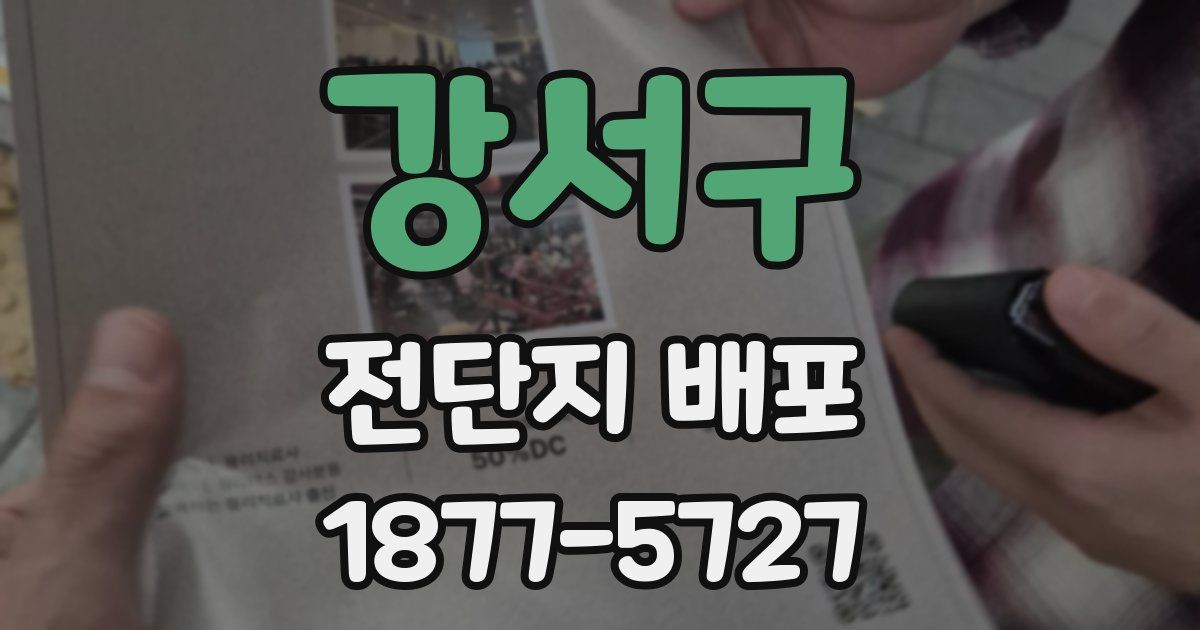 강서구 전단지 배포