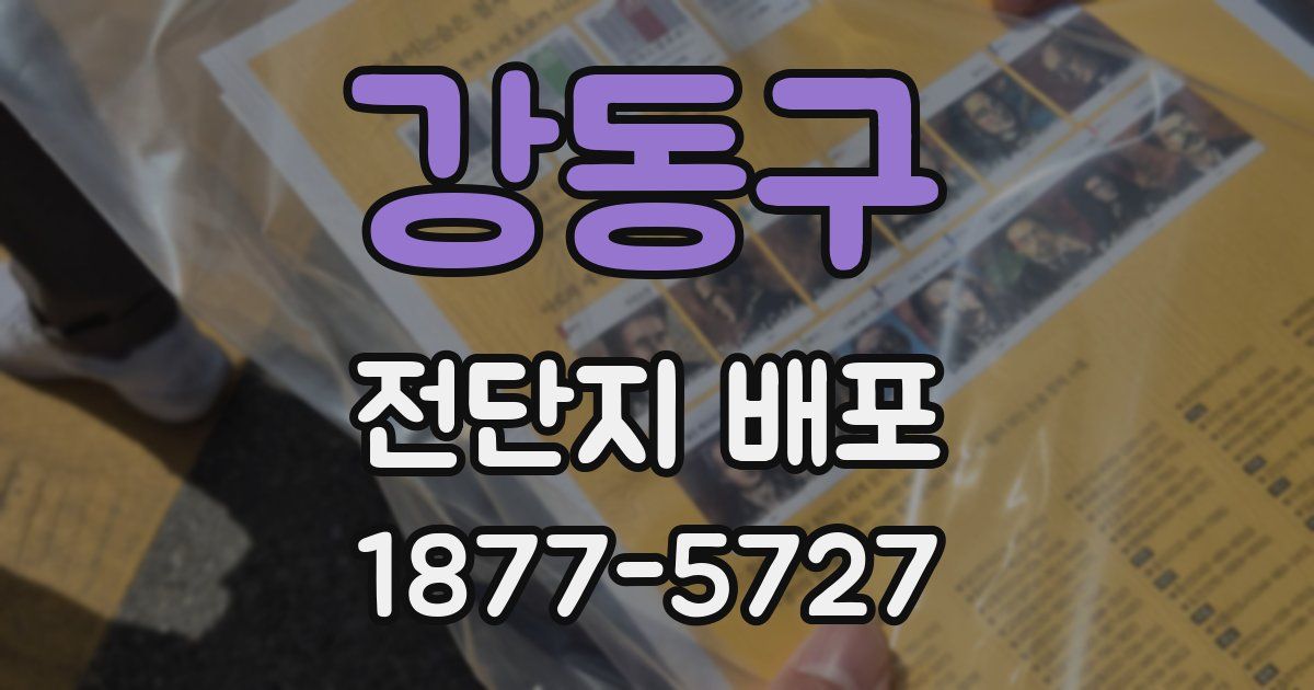 강동구 전단지 배포