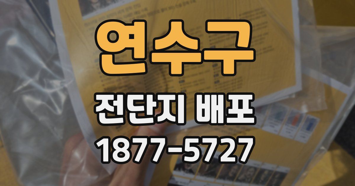 연수구 전단지 배포