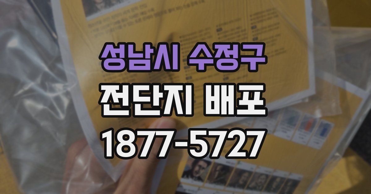 성남시 수정구 전단지 배포