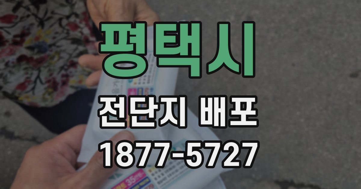 평택시 전단지 배포