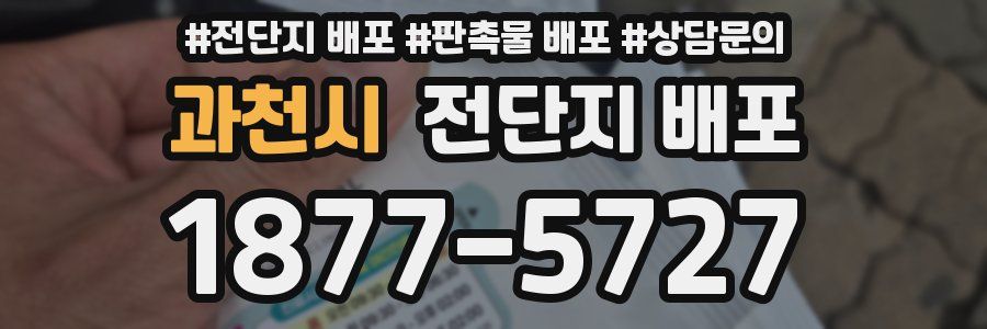과천시 전단지 배포