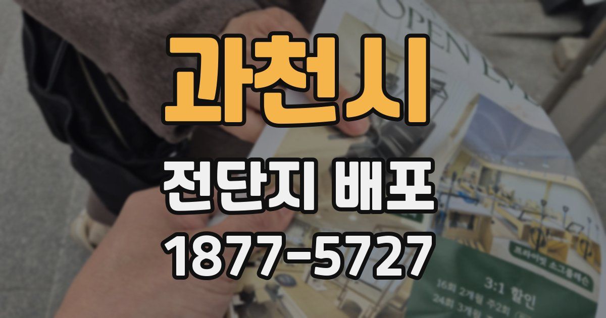 과천시 전단지 배포