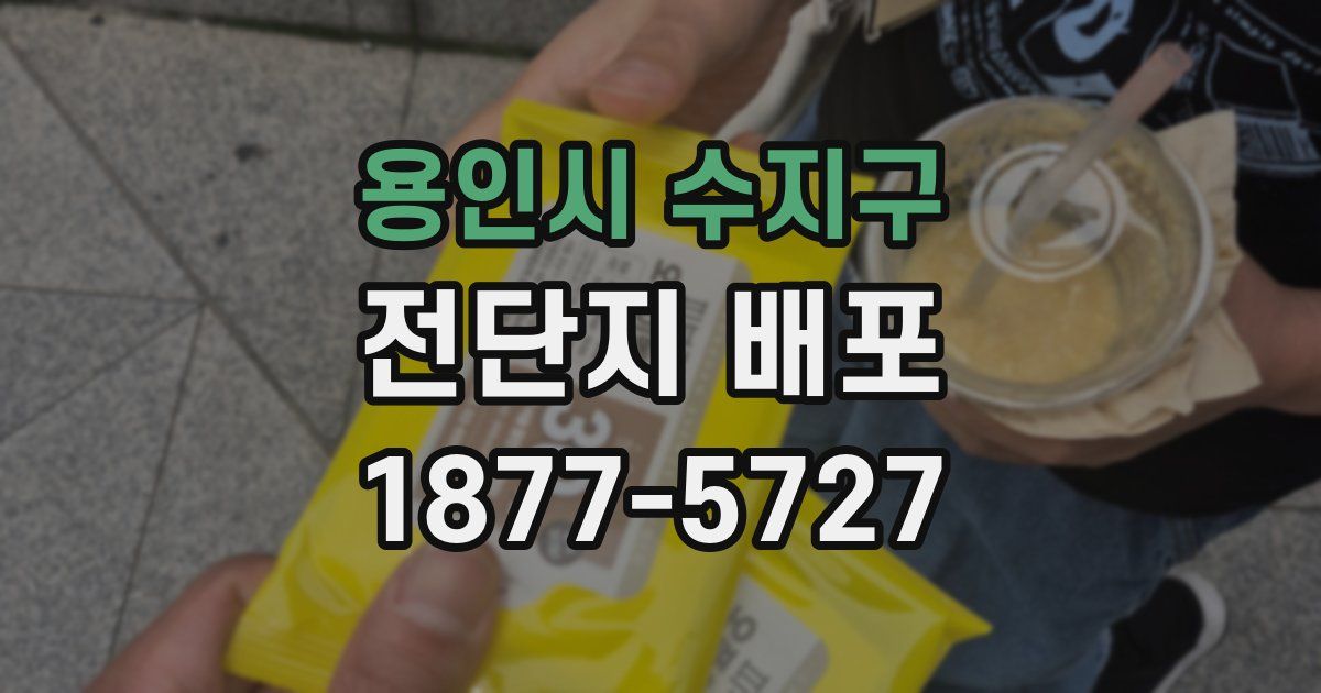 용인시 수지구 전단지 배포
