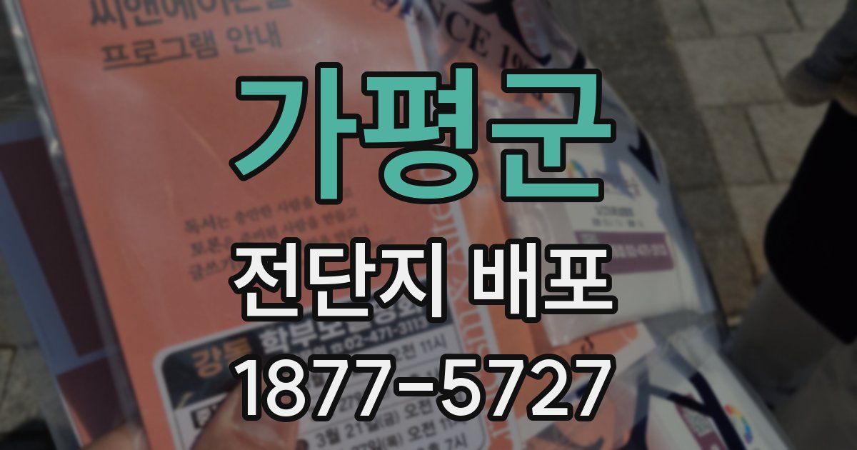 가평군 전단지 배포