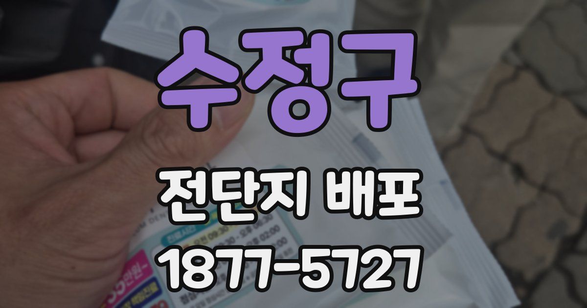 수정구 전단지 배포