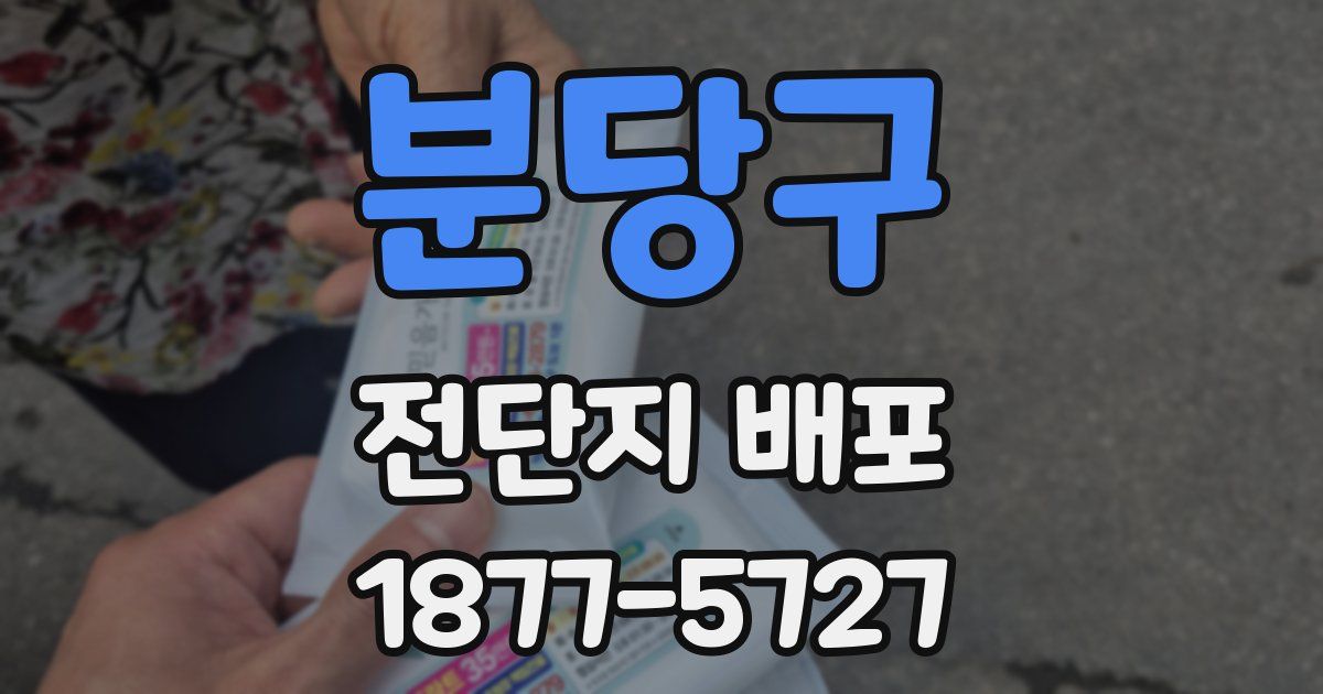 분당구 전단지 배포