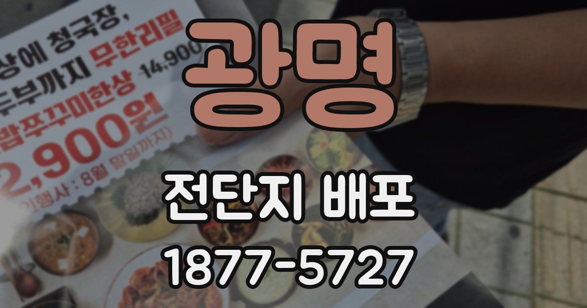 광명 전단지 배포