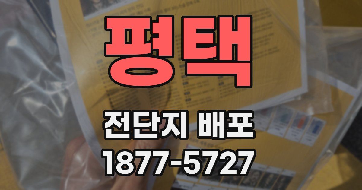 평택 전단지 배포