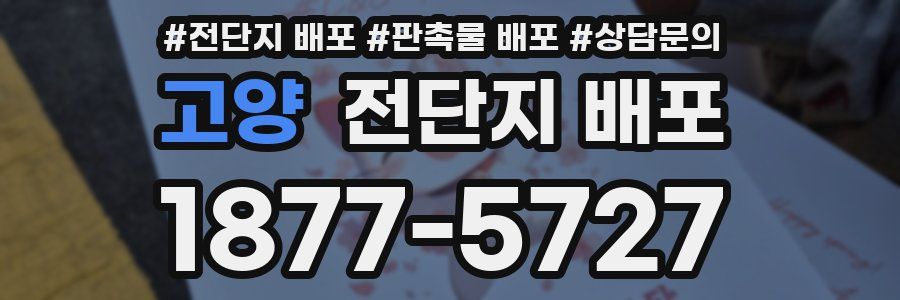 고양 전단지 배포