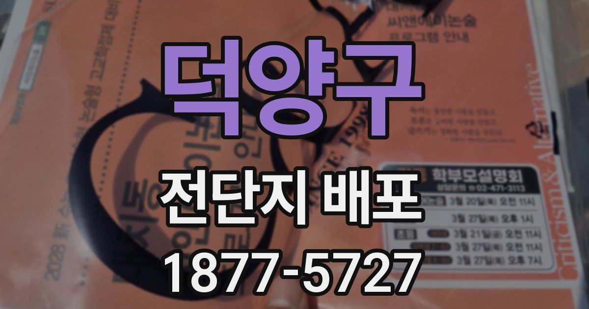 덕양구 전단지 배포