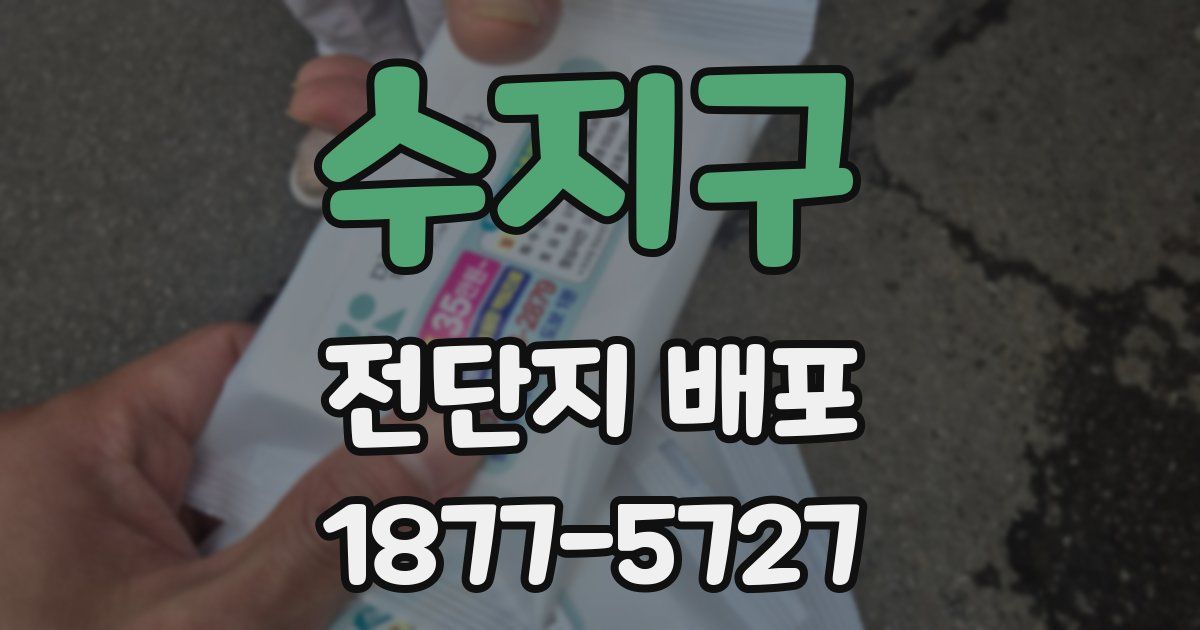 수지구 전단지 배포